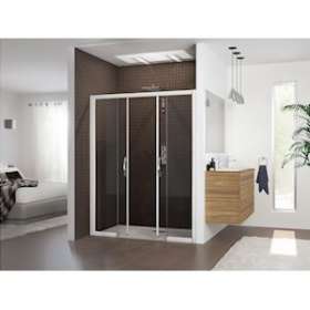 Paroi Corail 81-94 Chrome Depoli 1 Bande|Blanc aqua production-BL5PA632CD1BE