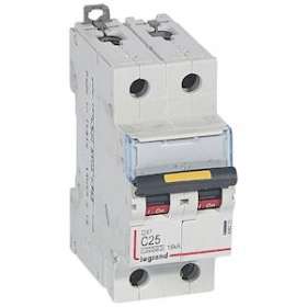 Disj. DX³ 1000kA 16kA arrivée haute/départ bas à vis 25A -courbe C -2 modules|Legrand-LEG409223