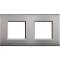 Plaque Livinglight Air Brillant 2+2 modules - Nickel mat|Bticino-TICLNE4802M2NK
