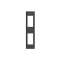 Plaque avec support Livinglight pour profilés ou saillie - Anthracite 2 modules|Bticino-TICLND4812AR