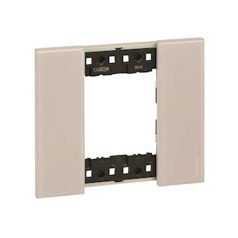 Plaque de finition Living Now Collection Les Sables 2 modules finition Aurore|Bticino-TICBTKA4802DM