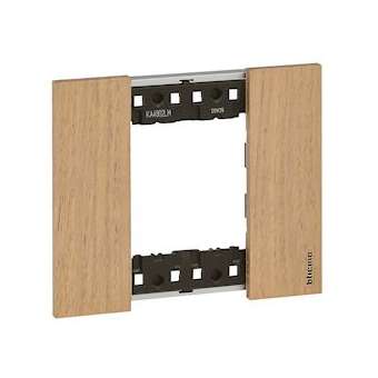 Plaque de finition Living Now Collection Les Sables 2 modules finition Chêne|Bticino-TICBTKA4802LM