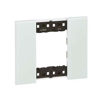 Plaque de finition Living Now Collection Les Blancs 2 modules finition Ciel|Bticino-TICBTKA4802DA