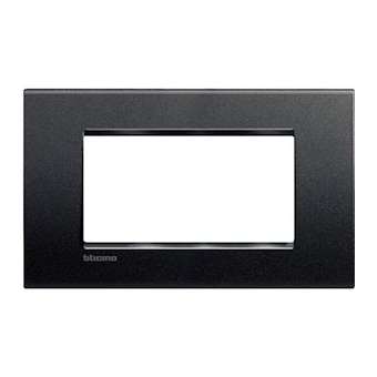 Plaque Livinglight Neutre 4 modules - Anthracite|Bticino-TICLNA4804AR