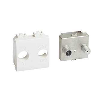 Prise TV-SAT étoile blindée Livinglight - 2 modules|Bticino-TICBTLN4214M2D