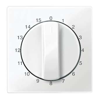Merten M-Plan - enjoliveur minuterie rotative 15 minutes - blanc pol. brillant|Schneider Electric-SCHMTN567419