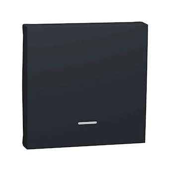 Unica - enjoliveur interrupteur ou bouton-poussoir lumineux - 2 mod - Anthracite|Schneider Electric-SCHNU920054N
