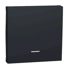 Unica - enjoliveur interrupteur ou bouton-poussoir lumineux - 2 mod - Anthracite|Schneider Electric-SCHNU920054N