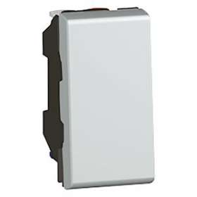 Poussoir 6A 250V~ Mosaic 1 module - alu|Legrand-LEG079230