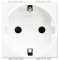 Prise de courant standard germanique 2P+T Livinglight - Blanc - 2 modules|Bticino-TICN4141