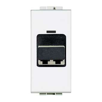 Connecteur d'accouplement pour fibre optique Livinglight - Blanc - 1 module|Bticino-TICN4268LC