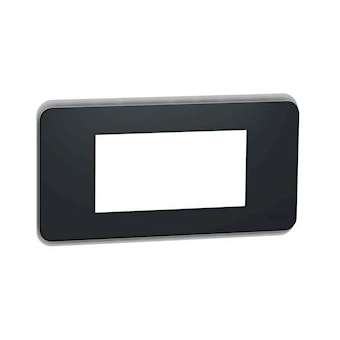 Unica Pro - plaque de finition - Anthracite - 4 modules|Schneider Electric-SCHNU411454