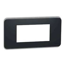 Unica Pro - plaque de finition - Anthracite - 4 modules|Schneider Electric-SCHNU411454