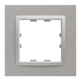 Kallysta épure plaque 1 poste peinture métal coloris Titane|Hager-HAGWKN811