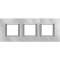 Plaque rectangulaire Axolute Aluminium monochrome 2+2+2 modules horizontal - Alu|Bticino-TICHA4802M3HHC