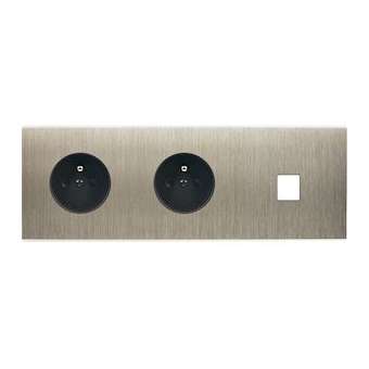 Façade CONFIDENCE LAITON ACIER TRIPLE HORIZONTALE PC PC M1|Modelec-MD8313-412M