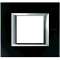 Plaque rectangulaire Axolute Verre 2 modules - Noir nuit|Bticino-TICHA4802VNN