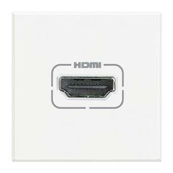 Prise HDMI typeA préconnectorisée version 2.0 Axolute - White - 2 modules|Bticino-TICHD4284