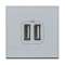 Chargeur 2 USB Type-A + Type-C 3A 5V 15W Axolute 2 modules 230V - Alu|Bticino-TICBTHC4287C2