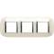 Plaque elliptique Axolute Métal galvanisé 2+2+2 modules - Argent satin|Bticino-TICHB4802M3SAN