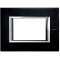 Plaque rectangulaire Axolute Aluminium brossé 3 modules - Anthracite|Bticino-TICHA4803XS