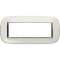 Plaque elliptique Axolute Translucide 6 modules - Blanc|Bticino-TICHB4806DB