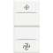 Double-poussoir avec stop pour VMC Axolute - finition White - 1 module|Bticino-TICHD4027VMC