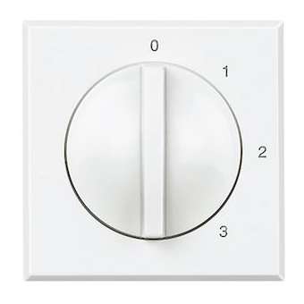 Sélecteur commutateur rotatif Axolute 4 positions ventilation -White 2modules|Bticino-TICHD4016