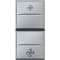 Double-poussoir avec stop pour VMC Axolute - finition Alu - 1 module|Bticino-TICHC4027VMC
