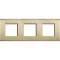 Plaque Livinglight Air Brillant 2+2+2 modules horizontal ou vertical - Or mat|Bticino-TICLNE4802M3OF