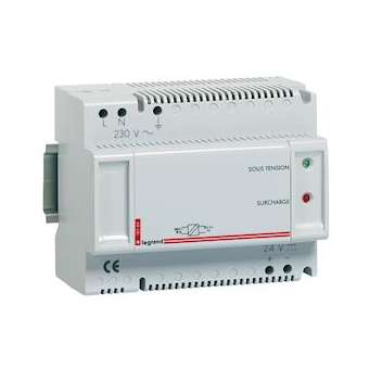 Alimentation modulaire 24V 2A 48W pour afficheur référence 076660 - 8 modules|Legrand-LEG078289