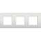 Plaque Livinglight Air Brillant 2+2+2 modules - Perle blanche|Bticino-TICLNE4802M3PR
