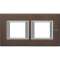 Plaque rectangulaire Axolute Aluminium anodisé 2+2 modules horizontal - Bronze|Bticino-TICHA4802M2HBR