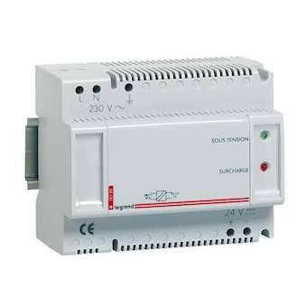 Alimentation TBTS 230V~ 27V 1,2A pour voyants appel infirmière - 8 modules DIN|Legrand-LEG078290
