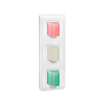 Hublot de couloir appel/présence Mosaic 3 voyants LED rouge/blanc/vert|Legrand-LEG076676L