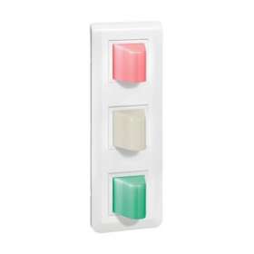 Hublot de couloir appel/présence Mosaic 3 voyants LED rouge/blanc/vert|Legrand-LEG076676L