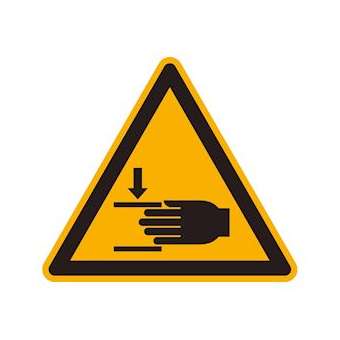 Etiquette signalétique triangulaire attention aux mains 50 mm|Cembre-CMB202802