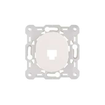 Adaptateur 1 RJ45 pour plaque Ovalis blanc de Schneider|Corning Pouyet-POUFPOV1KW