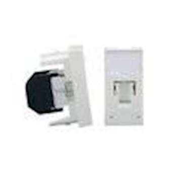 Prise RJ45 Cat 6 FTP 9 Points 22,5x45, Blanc - Jusqu'à épuisement du stock|Corning Pouyet-POUK6F22