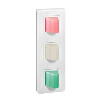 Hublot de couloir appel/présence Prog Mosaic 3 voyants LED rouge/blanc/vert|Legrand-LEG076676