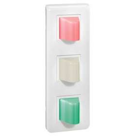 Hublot de couloir appel/présence Prog Mosaic 3 voyants LED rouge/blanc/vert|Legrand-LEG076676