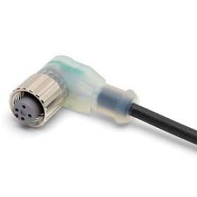 Connecteur du capteur, femelle, m12, pvc, 3 broches, coudé, 5m, voyant led (pnp|Omron electronics-OMRXS2F-M12PVC3A5MPLED