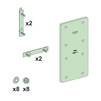 Linergy LGYE - Liaison plate entre JdB Vert/Horiz 3200A - avec visserie|Schneider Electric-SCHLVS04607