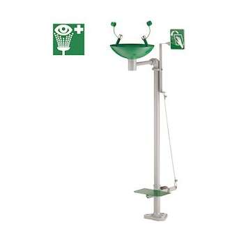 Lave-yeux de sécurité sur colonne avec vasque|Delabie-DL59201