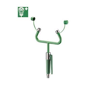 Dchte lave-yeux séc. sur plage 2 sorties + plaque signalétiq.|Delabie-DL59141