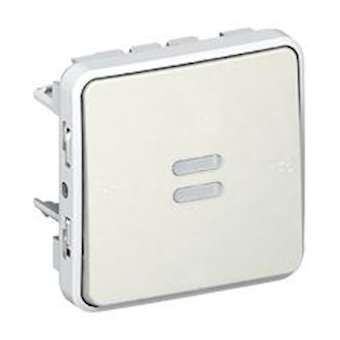 Poussoir lumineux à bascule Plexo - Blanc|Legrand-LEG069947