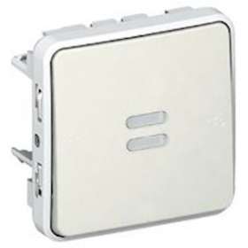 Poussoir lumineux à bascule Plexo - Blanc|Legrand-LEG069947