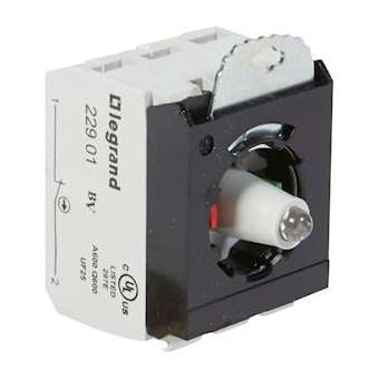 Osmoz compo - sous-ensemble bloc - tête lum - à vis - 12/24V~/ - NO+NF - vert|Legrand-LEG023005