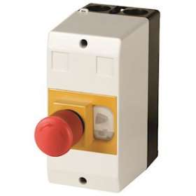 Coffret isolant, IP65, +bouton d'arrêt d'urgence, actionné par clé, pour PKZ01|Eaton industries-EONCI-PKZ01-PVS