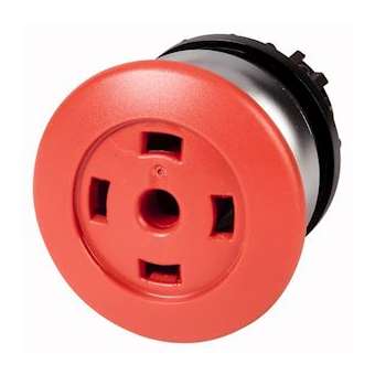 bouton-poussoir « coup de poing », à rappel, rouge, sans étiquette|Eaton industries-EONM22-DP-R-X-GVP
